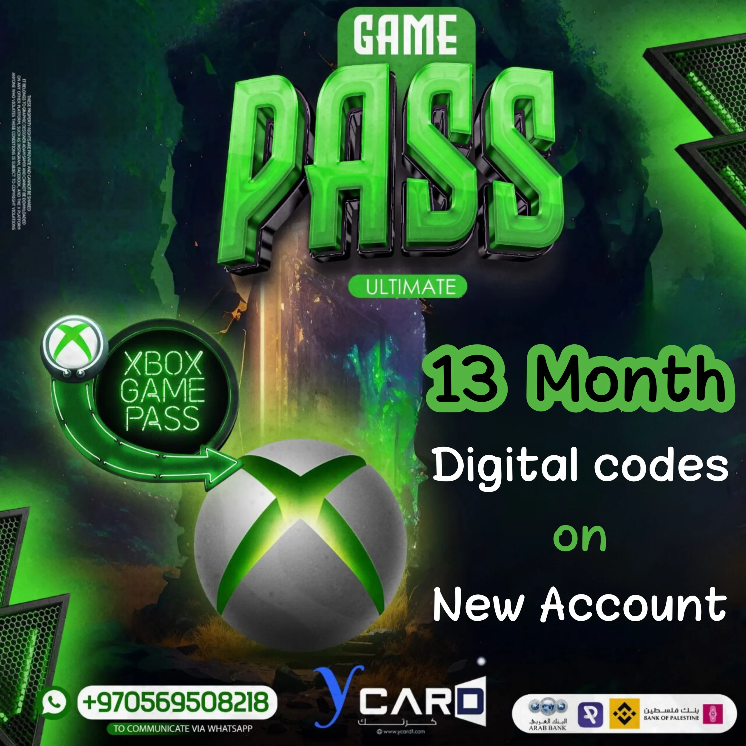 Xbox Game Pass Ultimate 13 Month ( New Account )